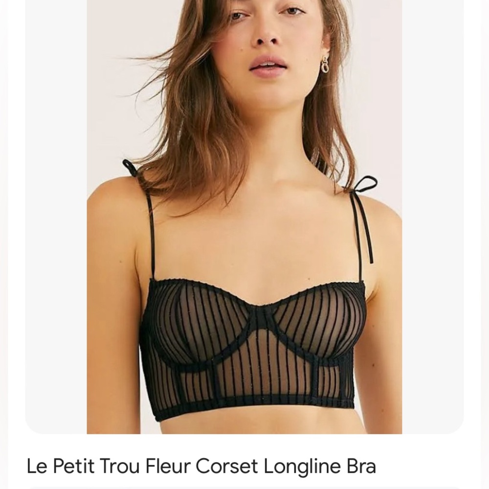Le Petit Trou Fleur Corest Longline Bra Black Medium